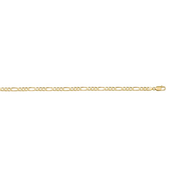 N303-YELLOW GOLD SOLID FIGARO LINK
