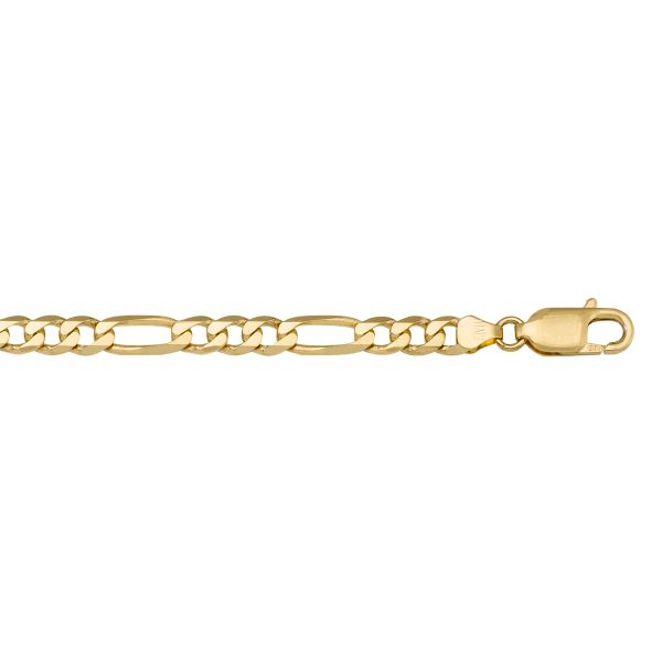 YELLOW GOLD SOLID FIGARO LINK Gold Necklace – 8.3 mm