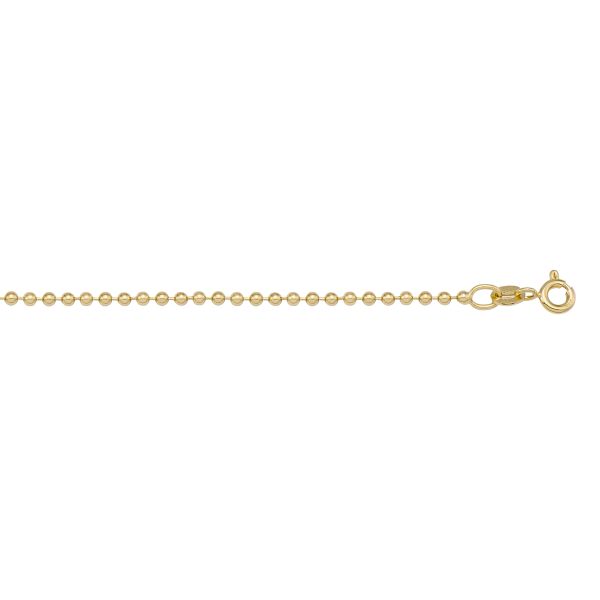 N412-YELLOW GOLD BEAD LINK