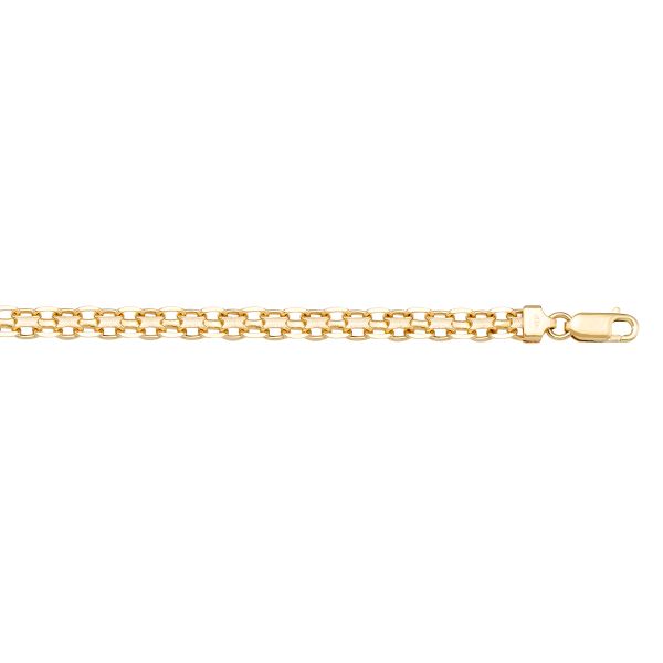 N502-YELLOW GOLD SOLID BISMARK LINK