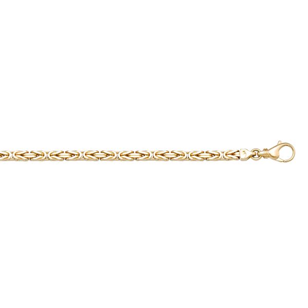 WHITE GOLD SOLID BYZANTINE LINK Gold Necklace – 2 mm