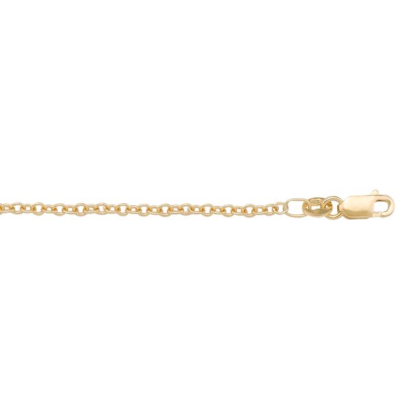 N605-YELLOW GOLD OPEN CABLE LINK Gold Chain